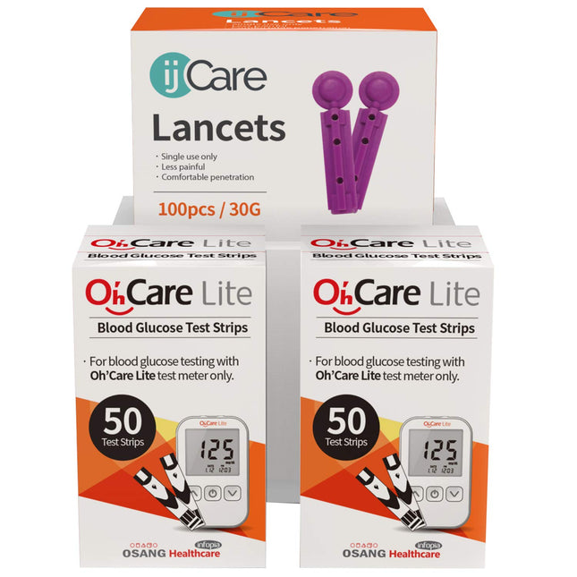 OhÃ¢ÂÂCare Lite Blood Sugar Testing Monitor Ã¢ÂÂ Glucose Test Strips and Lan