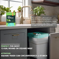 Compostable Trash Garbage Bags,Ayotee 13-15 Gallon Tall Kitchen Trash Bags,Heavy Duty Unscented 1.18Mils 55 Liter,60 Count,Strong Thicken Rubbish