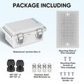 TICONN Outdoor Electrical Box Waterproof, ABS IP67 Junction Box Enclosure 5.9"x3.9"x2.8" Off-white