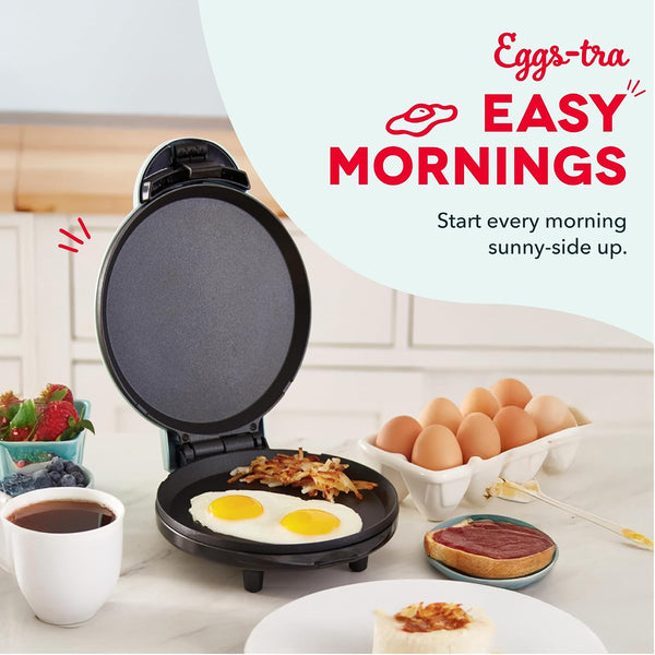 Dash Round Express Electric - Pancake Maker & Eggs Griddle System - Healthy Breakfast Maker - Quick Heat-Up & Easy Cleanup - nonstick surface -