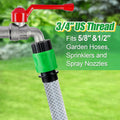 15 Pieces Plastic Garden Hose Quick Connectors- Water Hose Quick Connect Male and Female 3/4" US Thread Fitting Set for Garden Hoses, Sprinklers