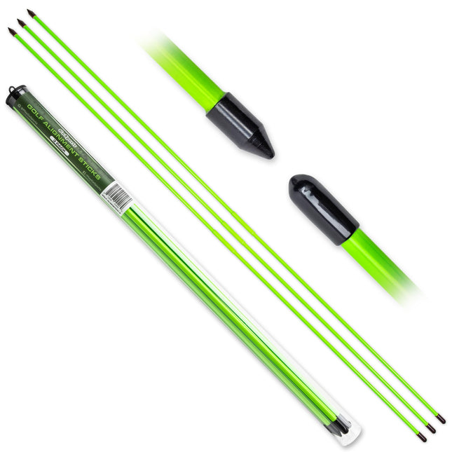 Gosports Golf Alignment Training Sticks 3 Pack - 48 Inch Golf Alignment Aid Prac