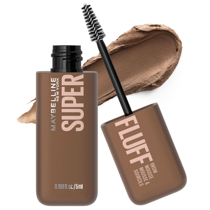 Maybelline Superfluff Volumizing Brow Mousse, All Day Tinted Brow Gel For Soft Full Brows, Soft Brown, 1 Count SOFT BROWN 0.17 Fl Oz (Pack of 1)