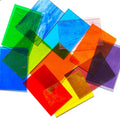12 Sheets Transparent Stained Glass Sheet Variety Pack, 4 x 6 inch Cathedral Art Glass Mosaic Tiles for Crafts, Stained Glass Supplies for