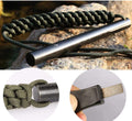 6" Survival Ferro Rod Drilled Flint Fire Starter and Striker Kit | 1/2 x 6 Inches Large with Striker-Pro Striker Paracord Landyard Handle for