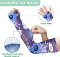 4 Pairs Gardening Sleeves Anti-Slip Arm Protection with Thumb Hole Sun Sleeve Cooling Arm Sleeves for Women Men Outdoor Mixcolor-a