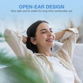 Bone Conduction Headphones Bluetooth 6.0 Open Ear Headphones Wireless Headphones with Mic 10H Playtime Sports Earphones, IPX6 Waterproof Headset