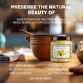 Premium Cutting Board Finish Wax - Natural Beeswax and Carnauba Wax - Improved with Lemon & Orange Oils - Beeswax Wood Polish - for Wood Butcher