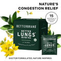 Betterbrand Mullein Tea Bags for Lung Detox - Respiratory Support with Thyme, Elderberry, Ginseng, Ginger, Caffeine Free Herbal Blend - 15 Tea