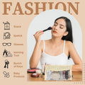Small Boho Straw Clear Makeup Bags for Women&Girls, Zipper Cosmetic Bag Chenille Varsity Letter Patch Bag, Preppy Cute Toiletry Pouch, Trendy