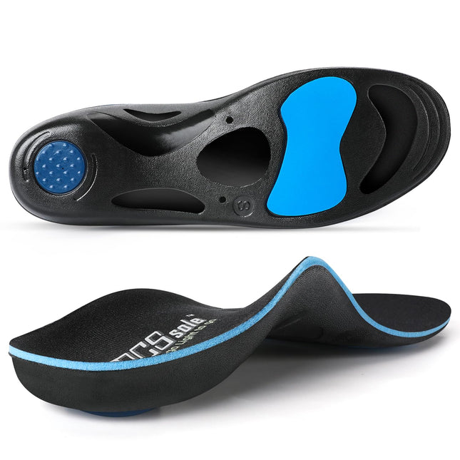 Pcssole Orthotic High Arch Support Insoles, Comfort Gel Work Boot Insert for Fla