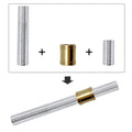ECUDIS 10 PCS Lamp Pipe Brass Coupling 0.6 Inch Long 1/8 IP for Lamp Rod and Light Fixture Assemlby or Repair Lamp Tube Threaded Locknuts