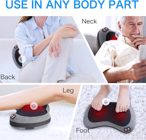 Papillon Shiatsu Back and Neck Massager with Heat, Deep Tissue Kneading,Electric Massage Pillow for Back,Shoulders,Legs,Foot,Body Muscle Pain