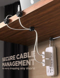 8-Pack Cable Clips, Dorm Room Essentials, Quick-Lock Cord Organizer, Cord Holder for Nightstand, Home Office Desk Accessories for Men Women,