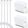 20W USB C Fast Charger 10 FT Compatible with Iphone 14 13 12 11 XS XR X 8 Ipad, 2 Pack PD Wall Charger Block with 10FT Long Type C Lightning Cable