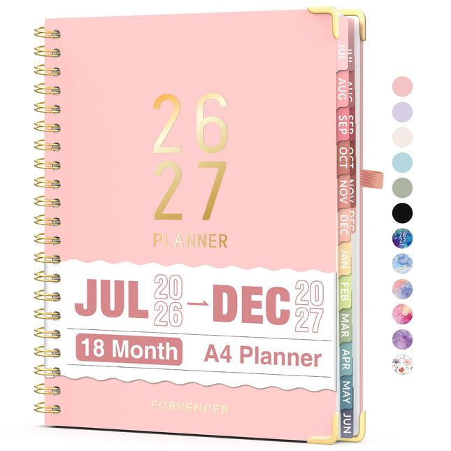 Jul 2025 -Dec 2026 Planner, Forvencer Academic Planner 2025-2026, 18 Month Daily