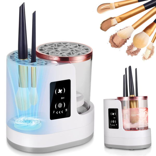 3 in 1 Electric Makeup Brush Cleaner Machine - 2/5 Hour Drying, One-Touch Touchscreen Makeup Brush Cleaner Machine, Universal Fit for All Brush