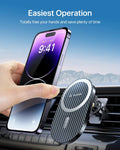 andobil Upgraded for Magsafe Car Mount Pro [Strongest Magnet, Big Phone Friendly] 360° Rotation Magnetic Phone Holder for Car Vent for iPhone 17