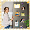 Grtard 12 Pack Magnetic Clips, Fridge Magnets Refrigerator Magnets, Strong Magnetic Clips Heavy Duty, Whiteboard Magnet Clip for Office Home