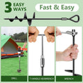 Phopich 18''/30" Long Ground Anchor, Heavy Duty Earth Anchors Ground Anchors Screw in Kit with T-Handle Hex Wrench for Camping Tent, Swing Sets,