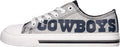 FOCO Womens NFL Team Logo Ladies Fashion Glitter Low Top Canvas Sneakers Shoes Dallas Cowboys 7 Glitter