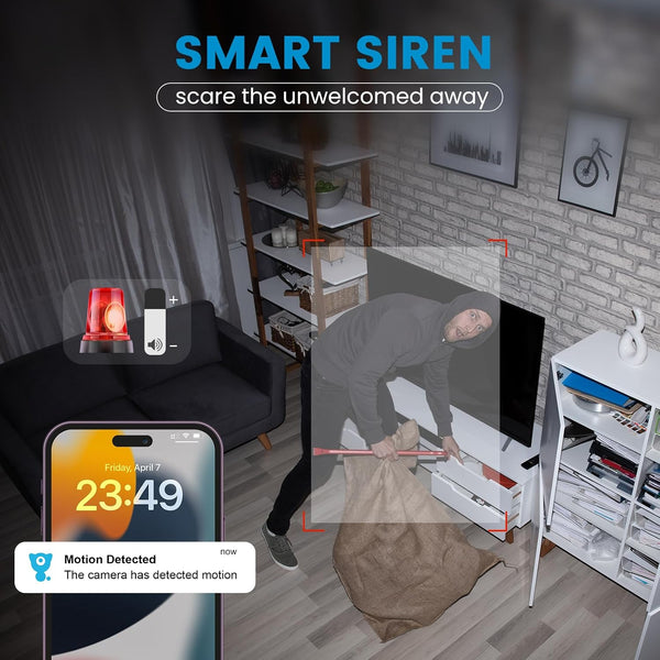 litokam Security Camera Indoor 2K, 360 Pan/Tilt Cameras for Home Security with Motion Detection, Baby Monitor for Pet/Dog with Night Vision,