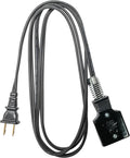 Southwire Appliance Cord with Slotted Mini Plug - Built for Kitchen Heat Appliances - Moisture & Abrasion Resistant Vinyl - Black - 6 Foot - HPN