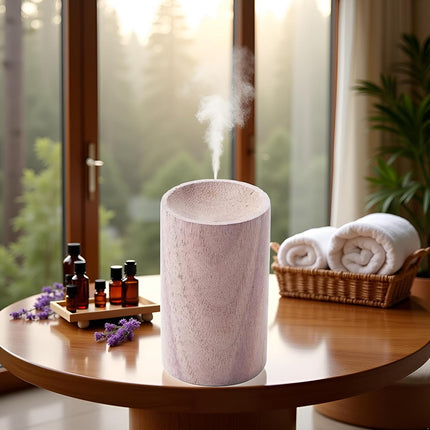 Black Walnut Wood Essential Oil Diffuser, Wooden Aromatherapy round Office Home 