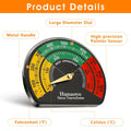 Hanaoyo Wood Stove Thermometer with Large Dial, Magnetic Stove Pipe Thermometer for Wood, Gas, Pellet Stoves (1 Piece) Large Multicolored 1