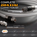 G-PLUG 3FT RG6 Coaxial Cable Connectors Set- High-Speed Internet, Broadband and Digital TV Aerial, Satellite Sky Cable Extension - Weather-Sealed