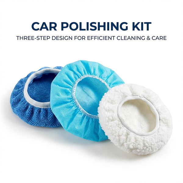 Sukh 12PCS Car Buffing Pads - Car Polishing Bonnet Pad Buffing Pads 5 to 6 Inches Microfiber Polish Pads Orbital Buffer Pads Wax Cover Kit for