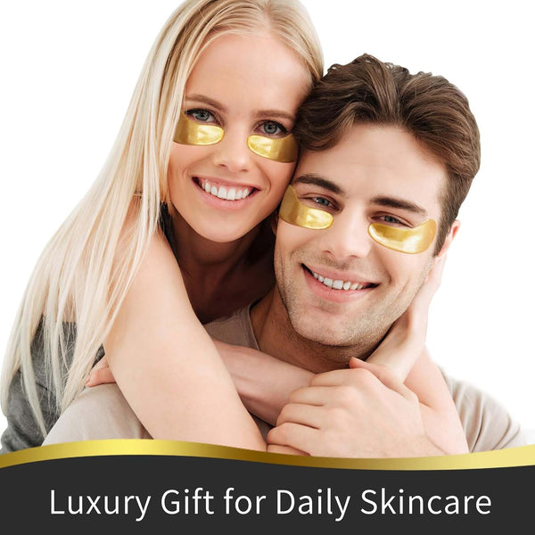 Under Eye Patches, 40 Pairs Eye Mask for Dark Circles, Puffy Eyes, Undereye Bags,Wrinkles,Eye Mask Patches with 24K Gold, Hyaluronic Acid,Rose &