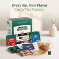 VAHDAM Assorted Black Tea Bag Sampler(5 Flavors, 15 Pyramid Teabag)Tea Gift Black Tea Assortment 20 Count (Pack of 1)