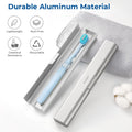Aluminum Toothbrush Travel Case, Portable Travel Toothbrush Holder, Durable Manual Toothbrush Box Container for Traveling, Bathroom, Camping,