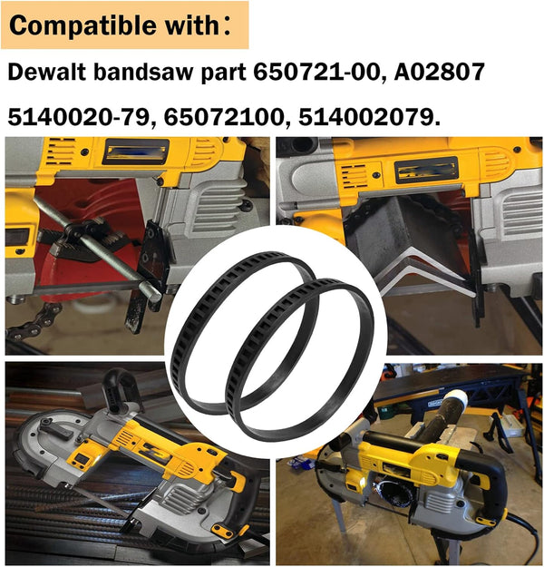 650721-00 Dewalt Bandsaw Tires for Dewalt Band Saw Tires DWM120 A02807 DCS374 DW328K - 2 Pack