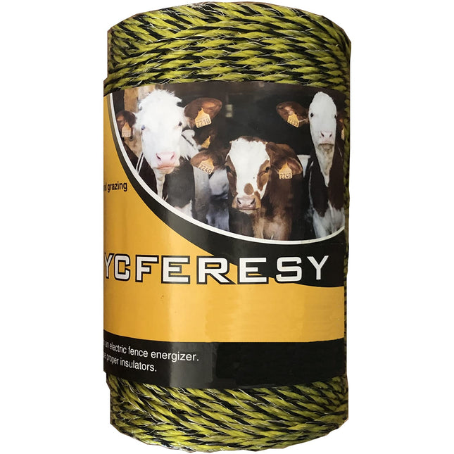Electric Fence Polywire 656 FeetÃ¯Â¼Â200 MeterÃ¯Â¼Â6 Stainless Steel Strands f