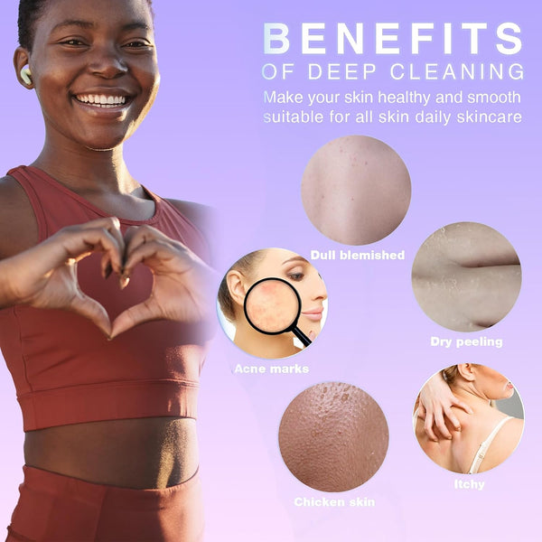 4 Pieces Exfoliating Washcloth Shower Towel African Net Sponge Japanese Wash Cloth Face Exfoliating Sponge Loofah Exfoliating Body Scrubber for