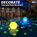 Rechargeable Floating Pool Lights, 6 Inch Light up Pool Balls with Underwater Lights Show, Color Changing LED Pool Light That Float, IP68