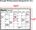 Fridge Calendar Magnetic Dry Erase Whiteboard Calendar For Refrigerator Planners 16.9 Inches X 11.8 Inches 16.9"W x 11.8"H