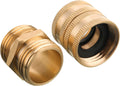 M MINGLE Garden Hose Adapter, Male to Male, Female to Female, 3/4 Inch Brass Connector, 4-Pack with Extra 4 Washers