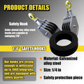 Block and Tackle 4400LBS Breaking Strength Heavy Duty Pulley Hoist, 65 Ft Rope, 7:1 Lifting Power, 2 Pcs 8 Ft Lift Sling (Black)