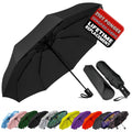 SIEPASA Compact Travel Umbrella - Windproof Auto Open/Close, Small Folding Umbrella for Rain - Lightweight & Durable with Fiberglass Frame,