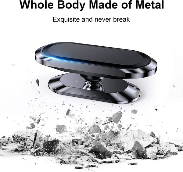 【2-Pack】 Magnetic Phone Holder for car, [ Super Strong Magnet][ with 4 Metal Plate ] iPhone Magnetic CarMount for Cell Phone, [ 360° Rotation ]