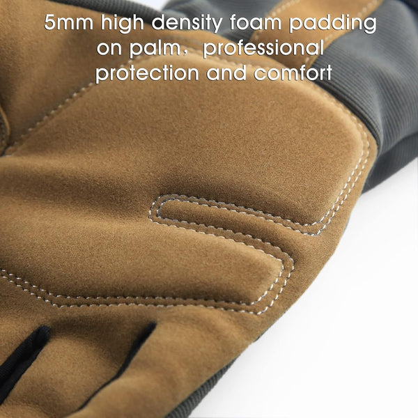 FOUR-AM Work Gloves Men&Women Breathable & High Dexterity TouchScreen Performance Multi-Purpose Light Duty Olive Green S