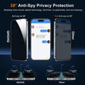 QHOHQ for iPhone 16 Pro Max Privacy Screen Protector + Camera Lens Protector, [Military Grade Shatterproof], Top 9H+ Anti Spy Glass, Full Edge