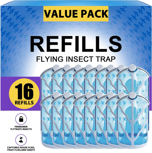 BAIMNOCM 16 Pack Refills Cartridge Compatible with Zevo Flying Insect Trap M364 M364A and Max, White