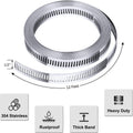 304 Stainless Steel Hose Clamp Assortment Kit DIY, Cut-To-Fit 12 FT Metal Strap+8 Stronger Fasteners,Large Adjustable Worm Gear Band Hose Clamps