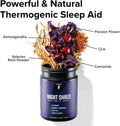 Night Shred Fat Burner and Natural Sleep Support | Ashwaganda, 5-HTP, CLA, Melatonin | Appetite Suppressant | Weight Loss Support Nighttime Fat