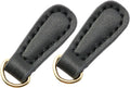 NX Garden 2Pcs Genuine Leather Zipper Pulls Black Pull Strap Cord Zipper Pullers Durable Boot Jacket Bag Purse Accessories