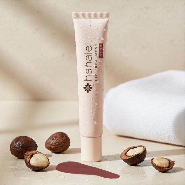 Hanalei Kukui Oil Lip Treatment – Natural Nude, Overnight Balm 15g | Kukui Oil, Shea Butter & Grapeseed Oil, Intensive Overnight Moisturizer,